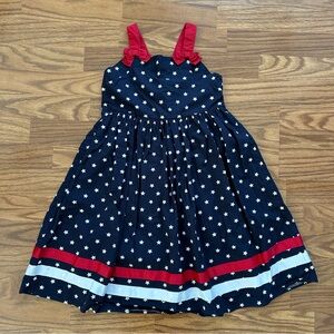 Gymboree Girls Size 8 Sleeveless Sun Dress Summer Patriotic Americana Cotton EUC